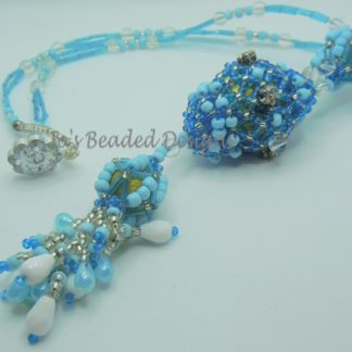 Blue Woven Necklace and Pendant