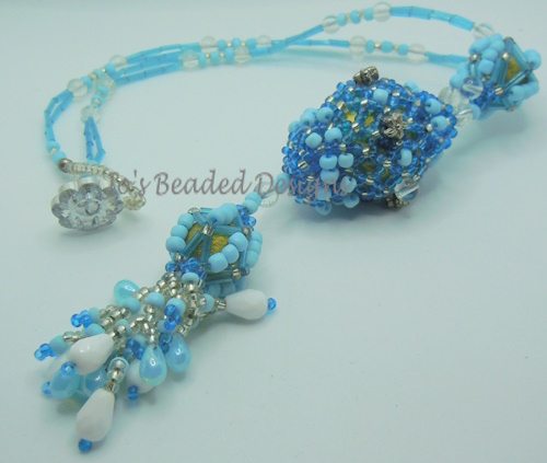 Blue Woven Necklace and Pendant