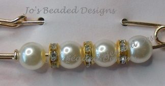 4 Bead Kiltpin Brooch, Small Bead