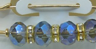 4 Bead Kiltpin Brooch, Crystal