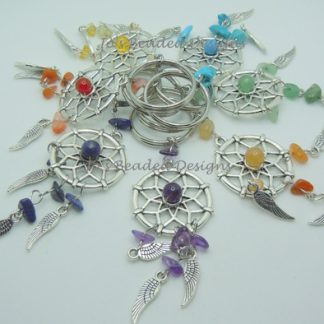Gemstone Dream Catcher Keyring