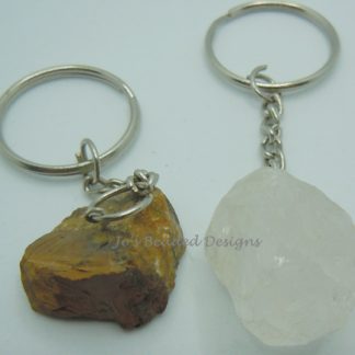 Rough Stone Gemstone Keyring