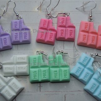 Novelty Earrings, Resin Chocolate Bar