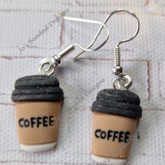 Novelty Earrings, Resin Coffee Cup