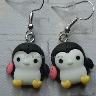 Novelty Earrings, Resin Penguin