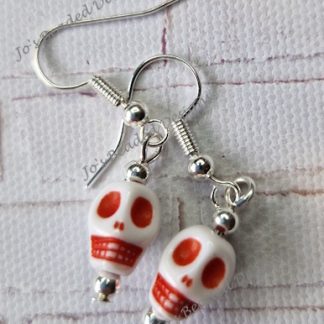 Novelty Earrings, Resin Skull