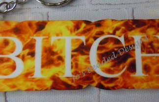 Acrylic Word Keyring, Sweary Words  *Bitch*