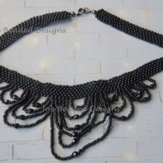 Black Woven Swags Choker
