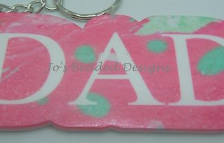 Acrylic Word Keyring, Family, *Dad*