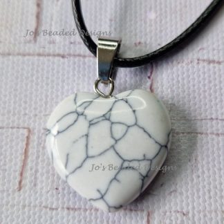 Gemstone Heart on Cord Necklace