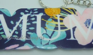 Acrylic Word Keyring, Family, *Mum*