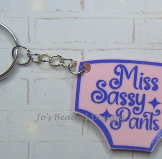 Acrylic Pants Keyring, Miss Sassy Pants