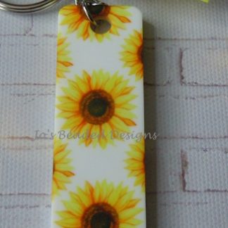 Acrylic Keyring, Rectangle with Tassel