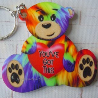 Acrylic Keyring, Teddy, Colours